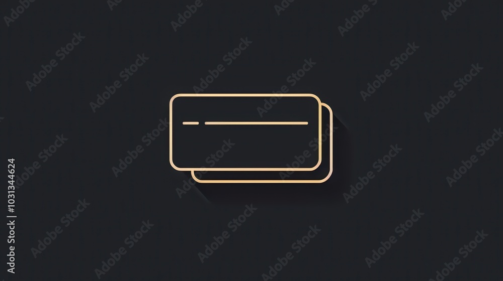 Fototapete minimalist line art representation of a digital wallet icon designed for cryptocurrency storage and 
