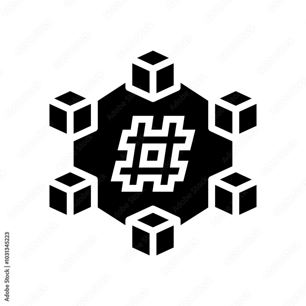 Poster hash rate cryptocurrency mining glyph icon vector. hash rate cryptocurrency mining sign. isolated sy