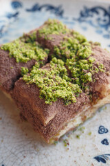 Enjoy the delicious Cold Baklava Slices that come with a delightful Pistachio Topping