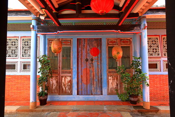 Wufeng Lin family garden with elegant mansion and classic Chinese garden architectures in Wufeng...