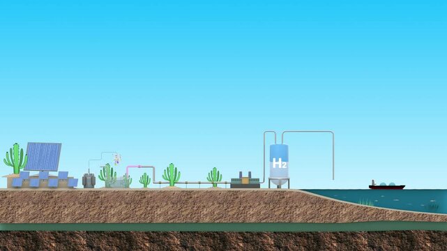 Producing hydrogen using renewable energy and transporting it through pipelines