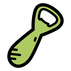 Bottle Opener Doodle Illustration