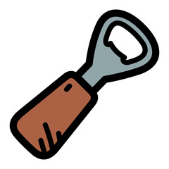 Bottle Opener Doodle Illustration