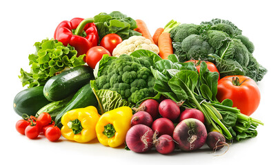 vegetable and fruits photo or illustrator on white background
