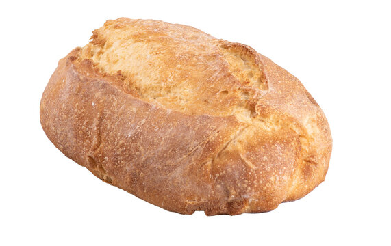artisan bread made at home with natural whole grain white fermentation in close-up