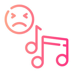 music gradient icon