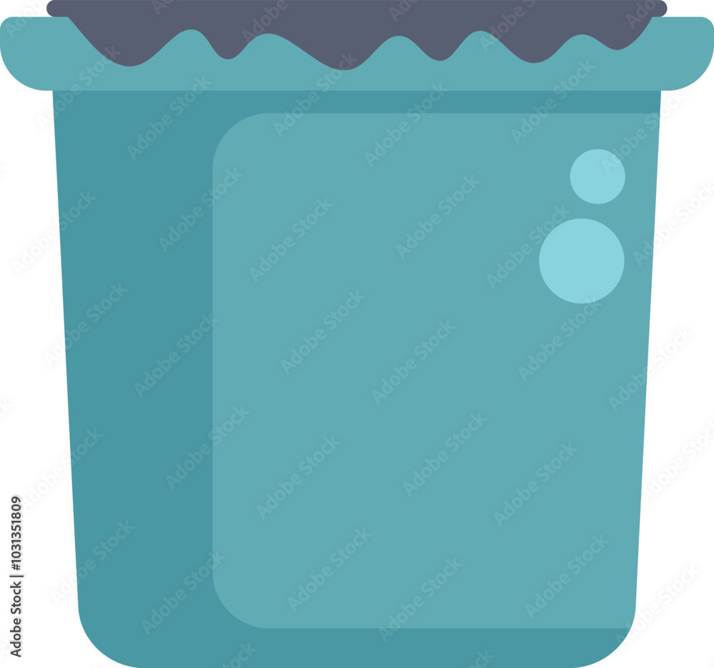 Aufkleber overflowing trashcan is full of stinky garbage and attracting flies