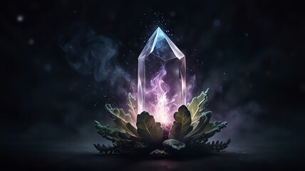 Obraz premium a purple and blue marble with a blue diamond on it