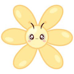 cute bee head in a flower