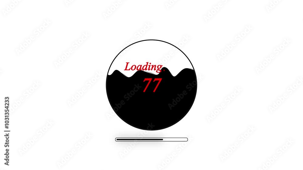 Fototapete abstract glowing loading circle . loading circle icon animation on whit background. 4k motion video 