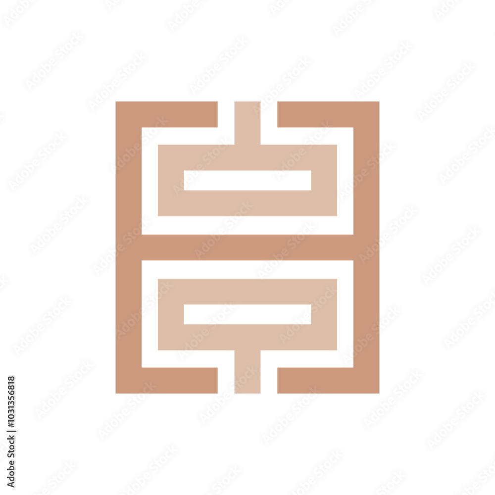 Poster monogram 8. number 8. number 8 design logo. monogram letter mark 8 logo design. monogram design vect