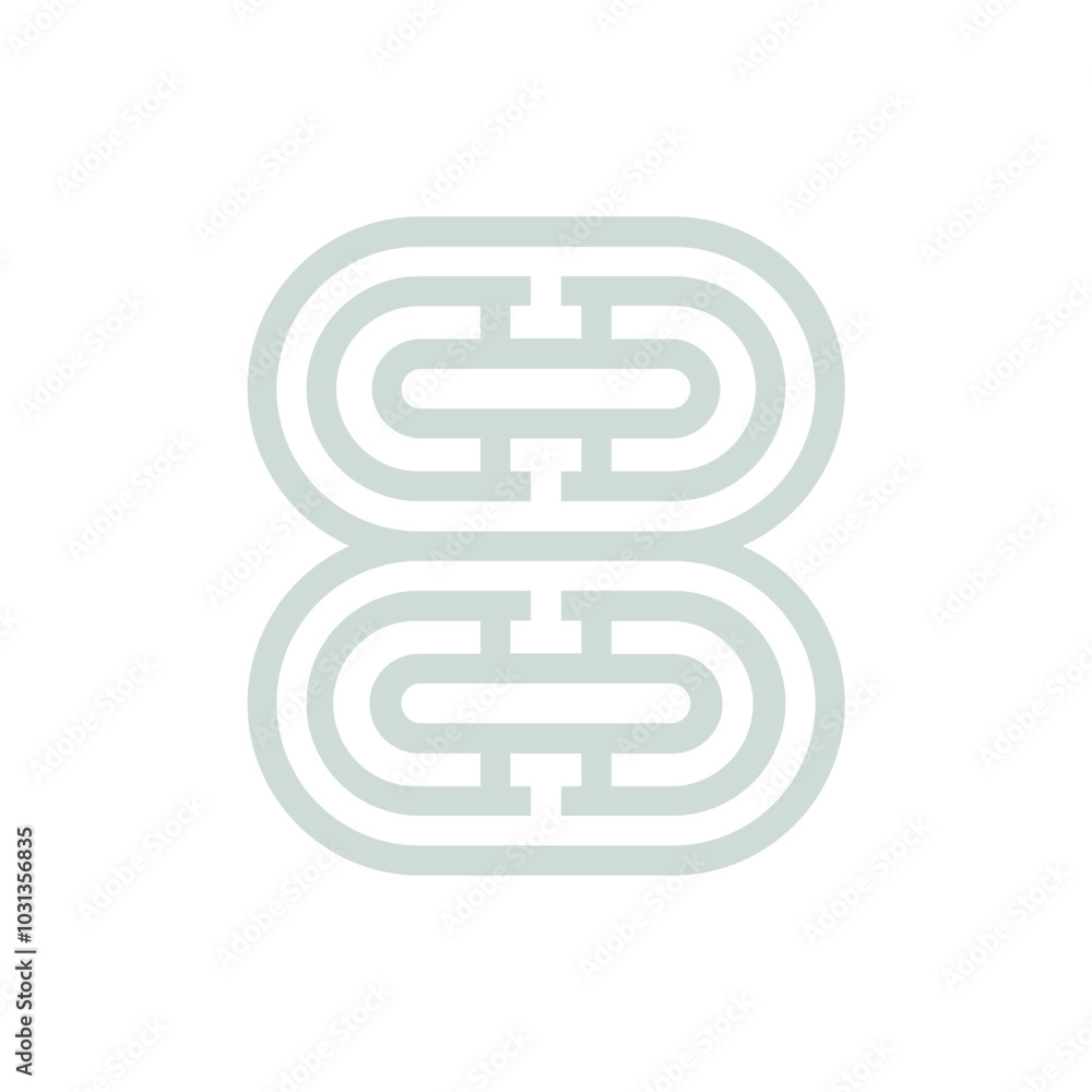 Poster monogram 8. number 8. number 8 design logo. monogram letter mark 8 logo design. monogram design vect