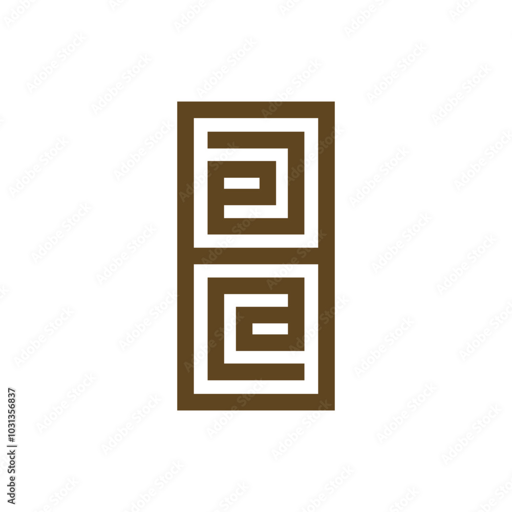 Poster monogram 8. number 8. number 8 design logo. monogram letter mark 8 logo design. monogram design vect