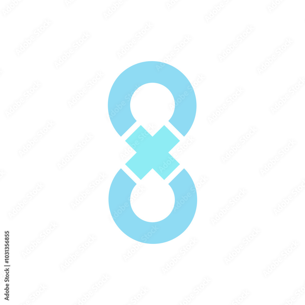 Poster monogram 8. number 8. number 8 design logo. monogram letter mark 8 logo design. monogram design vect