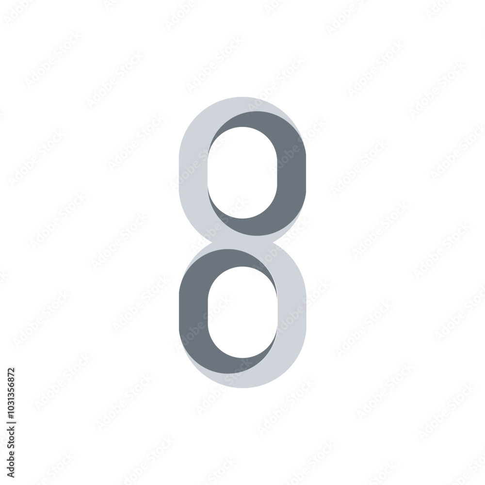 Poster monogram 8. number 8. number 8 design logo. monogram letter mark 8 logo design. monogram design vect