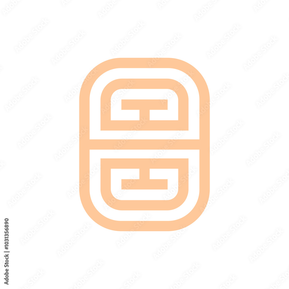 Poster monogram 8. number 8. number 8 design logo. monogram letter mark 8 logo design. monogram design vect