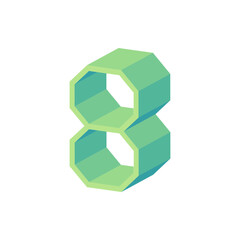 Fototapeta premium Monogram 8. Number 8. Number 8 design logo. Monogram letter mark 8 logo design. Monogram design vector logo. Monogram number 8 logo design. Simple number 8 monogram. Monogram 8 design logo. 