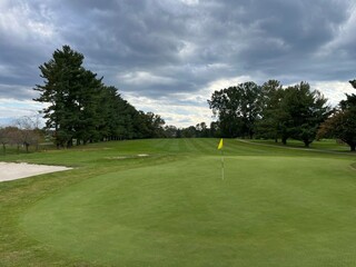 golf course in the morning