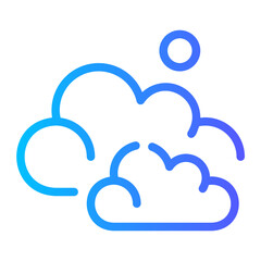 Fototapeta premium weather Line Gradient Icon