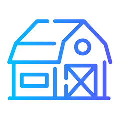 barn Line Gradient Icon