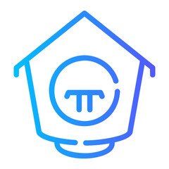 bird house Line Gradient Icon