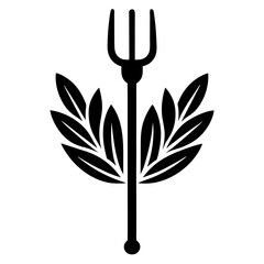 set of silhouettes of plants