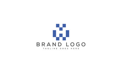 H logo design vector template design for brand.