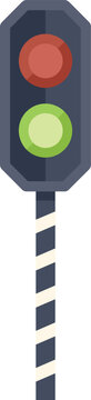 recommend clip art: Green traffic light is illuminated, signaling vehicles to proceed safely through the intersection