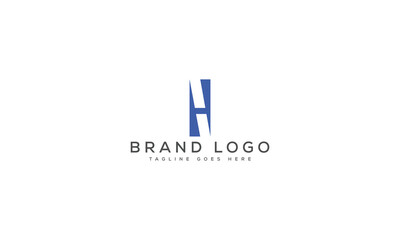 H logo design vector template design for brand.