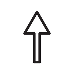 Arrow up icon Thin line flat illustration
