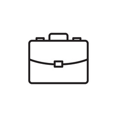 Briefcase icon Thin line flat illustration
