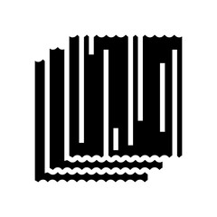 lining fabric dressmaking fashion glyph icon vector. lining fabric dressmaking fashion sign. isolated symbol illustration