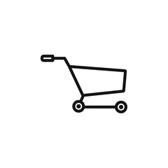 Cart icon Thin line flat illustration