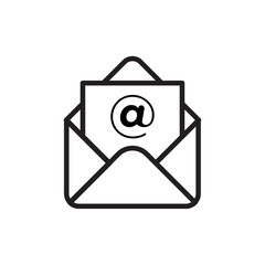 Email icon Thin line flat illustration