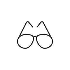 Glasses icon Thin line flat illustration