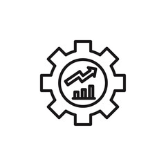 Improvement icon Thin line flat illustration