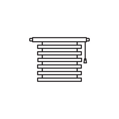 Jalousie icon Thin line flat illustration