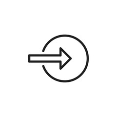 Log in icon Thin line flat illustration