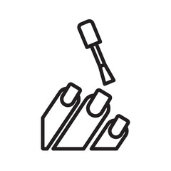 Manicure icon Thin line flat illustration