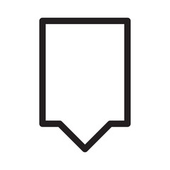 Map marker icon Thin line flat illustration