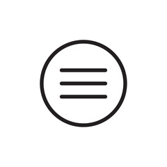 Menu icon Thin line flat illustration