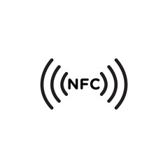 NFC icon Thin line flat illustration