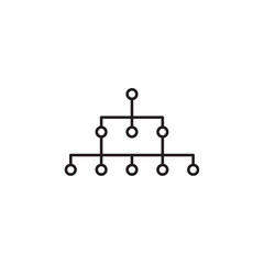 Network Icon Thin line flat illustration