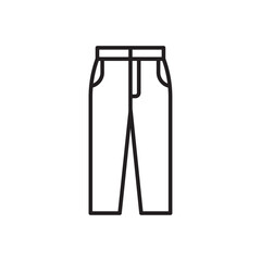 Pants Icon Thin line flat illustration