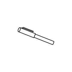 Pen icon Thin line flat illustration