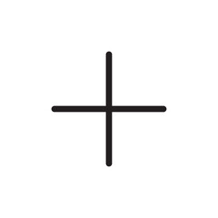 Plus icon Thin line flat illustration