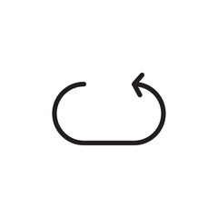 Reset icon Thin line flat illustration