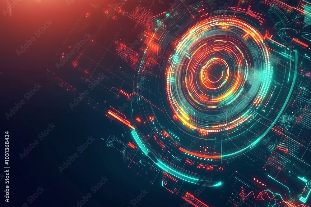 Aufkleber abstract big data visualization concept background