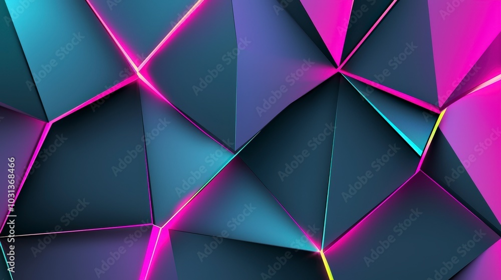 Poster abstract geometric background with vibrant colors and dynamic shapes