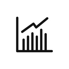 Stats icon Thin line flat illustration